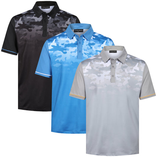 Polo de sport de golf Island Green imprimé camouflage