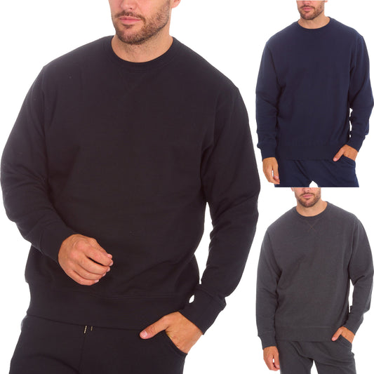 Redtag Crew Neck Fleece Sweatshirt