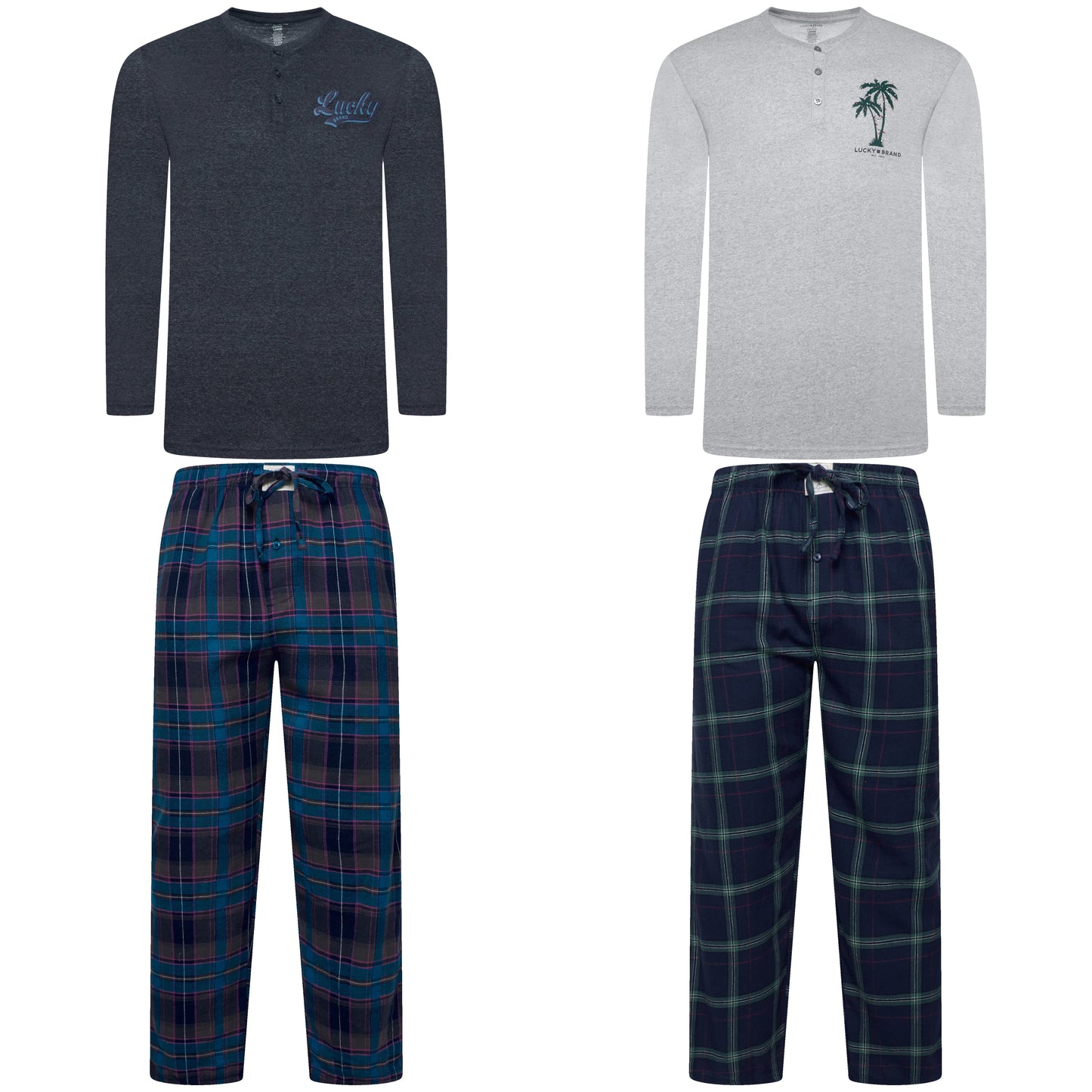 Lucky Brand Henley & Flannel Pant Pyjama Set