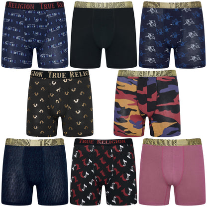 True Religion 4 Pack Fly Front Boxer Briefs