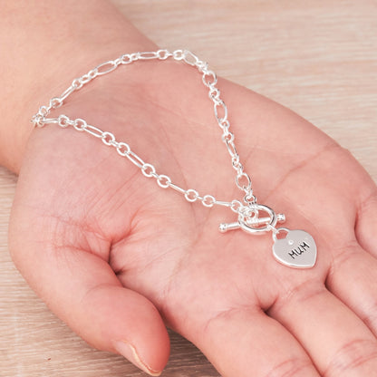 Mum Charm Bracelet with Quote Card Created with Zircondia® Crystals