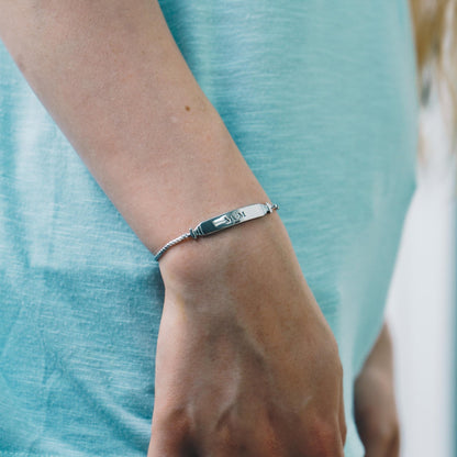 Mum ID Friendship Bracelet Created with Zircondia® Crystals