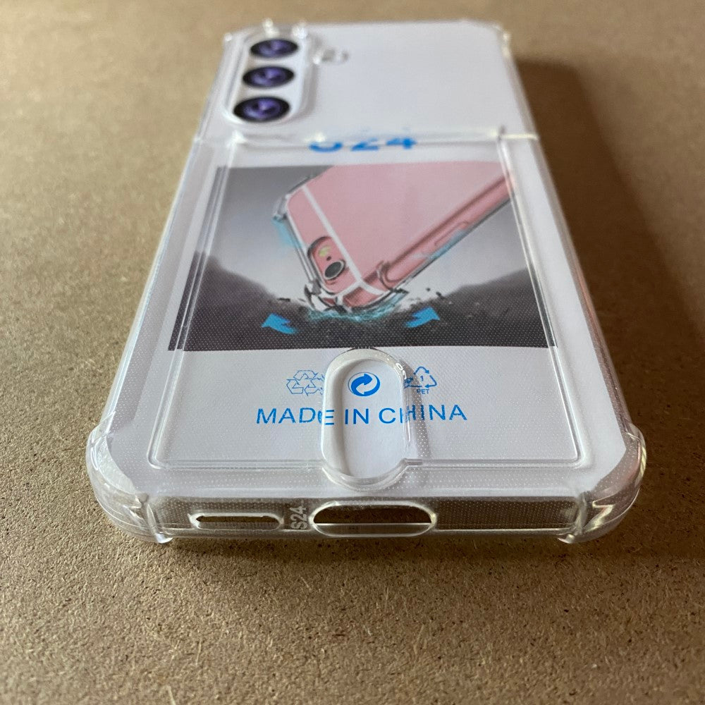 Soft TPU Clear Case With Card Slot - For Samsung S24