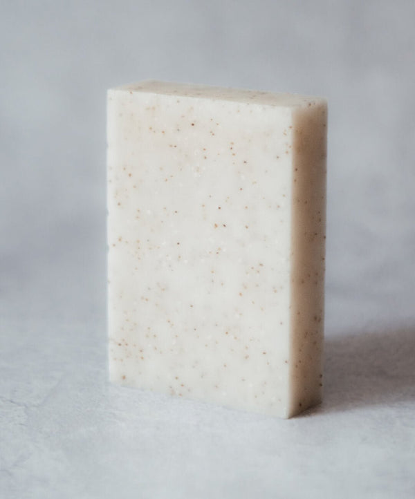 Eucalyptus Lemon Mint and Olive Stone Natural Soap Bar (With Grit)