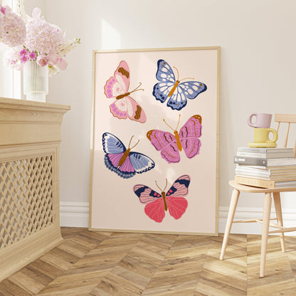 GARDEN BUTTERFLIES PRINT