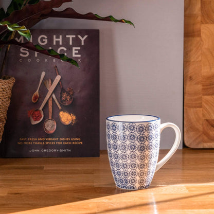 Nicola Spring Patterned Coffee and Tea Mug 360ml Blue Flower