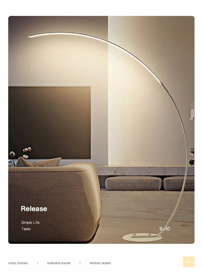 Nordic LED Corner Floor Lamp Simple Black White Floor Light For Dining Room Living Room