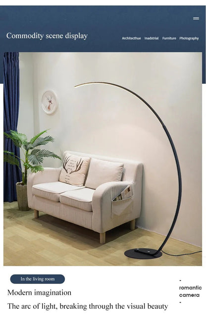 Nordic LED Corner Floor Lamp Simple Black White Floor Light For Dining Room Living Room