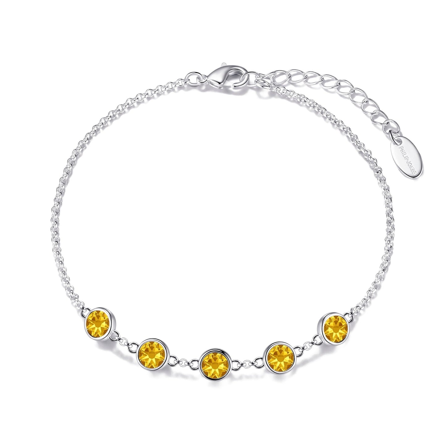 November Birthstone Bracelet Created with Topaz Zircondia® Crystals