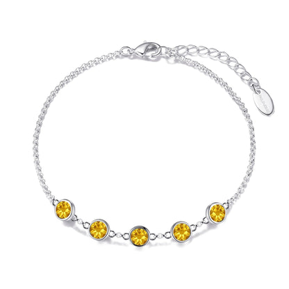 November Birthstone Bracelet Created with Topaz Zircondia® Crystals