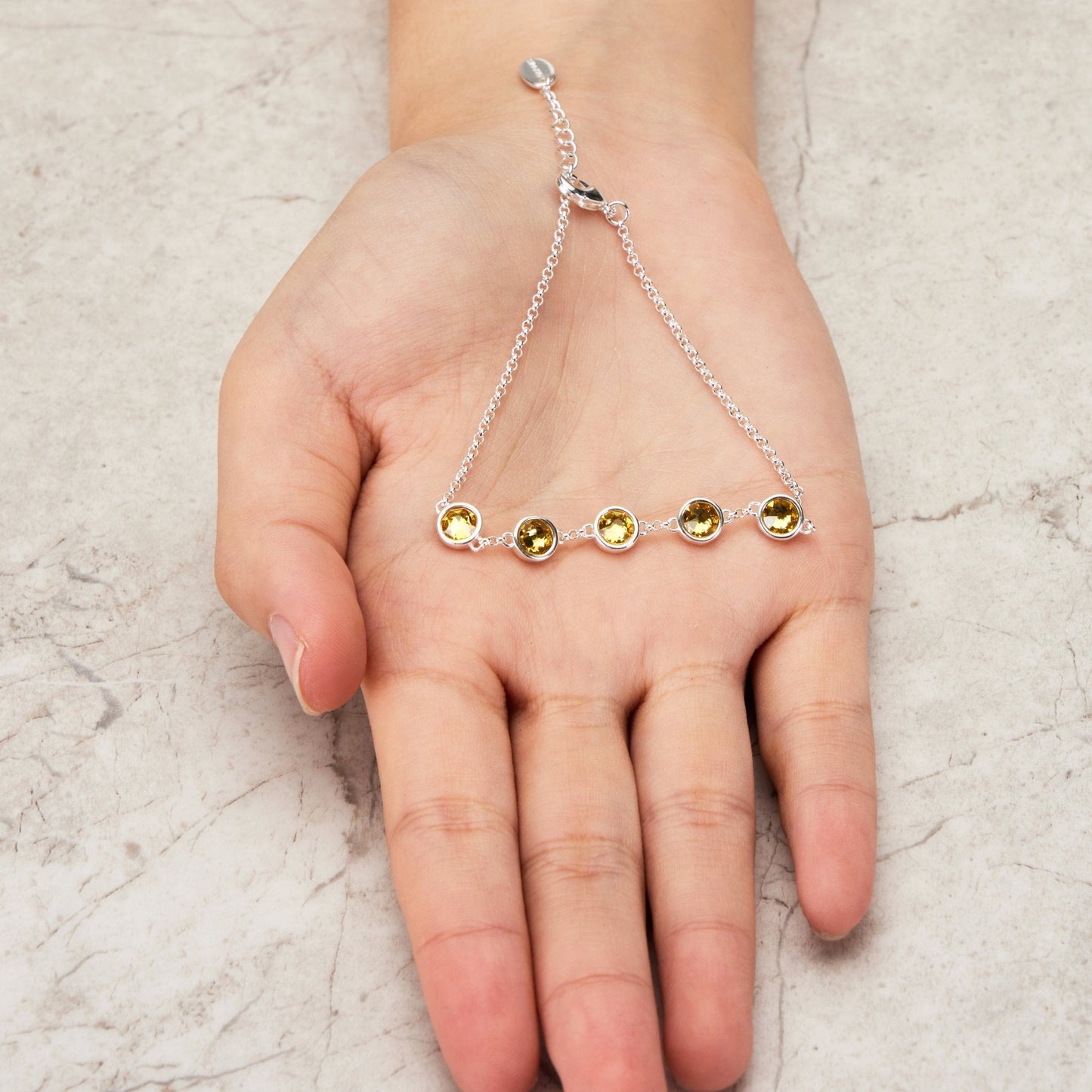 November Birthstone Bracelet Created with Topaz Zircondia® Crystals