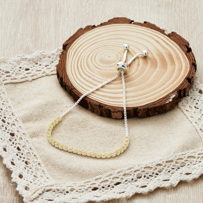 November Birthstone Friendship Bracelet with Topaz Zircondia® Crystals