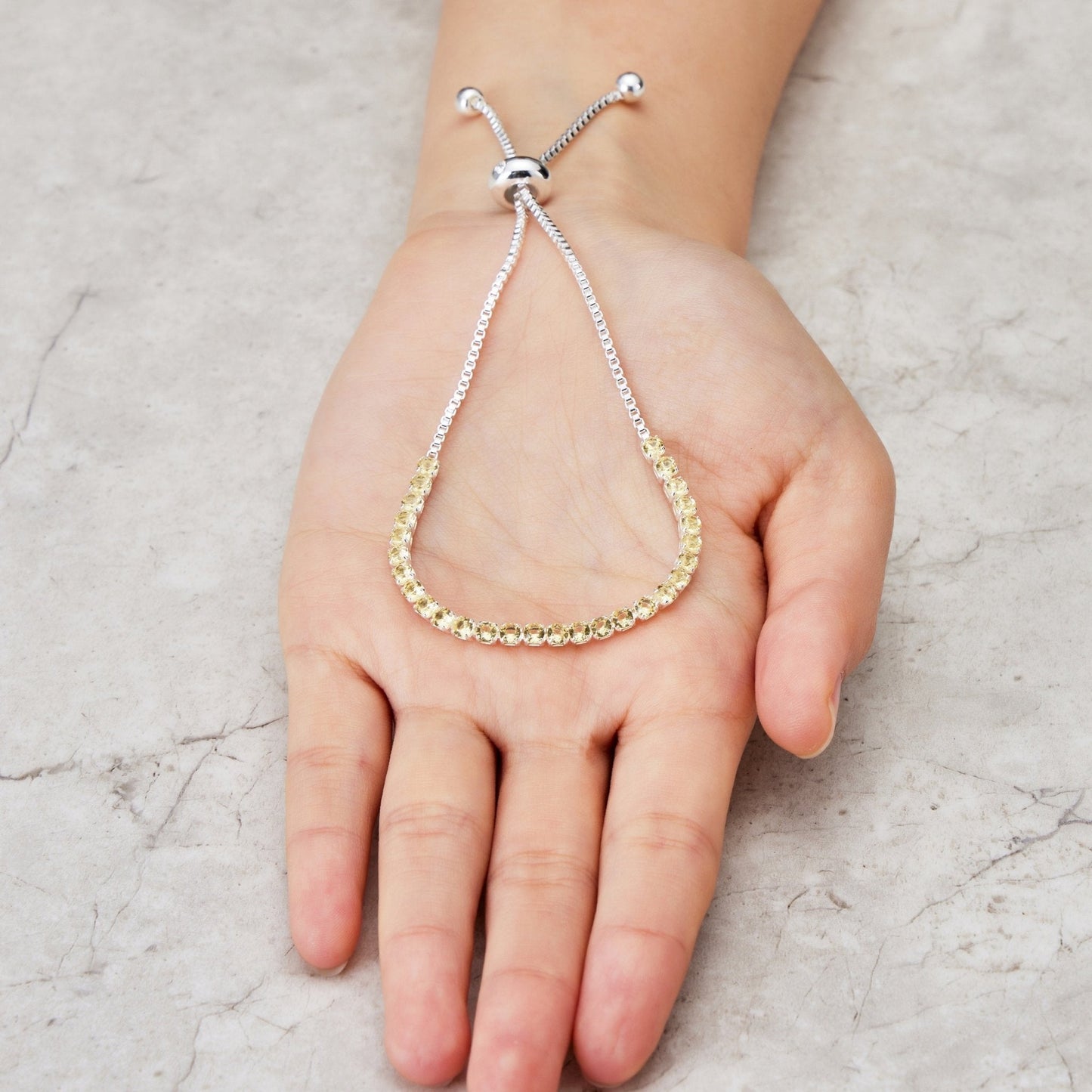 November Birthstone Friendship Bracelet with Topaz Zircondia® Crystals