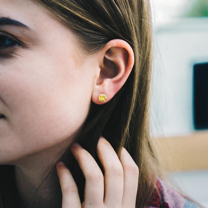 November (Topaz) Birthstone Earrings Created with Zircondia® Crystals