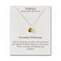 November (Topaz) Birthstone Necklace Created with Zircondia® Crystals