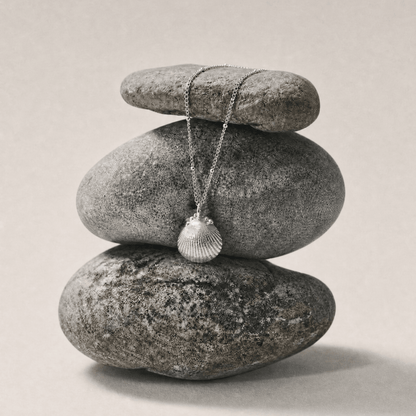 Ocean-Inspired Silver Seashell Necklace