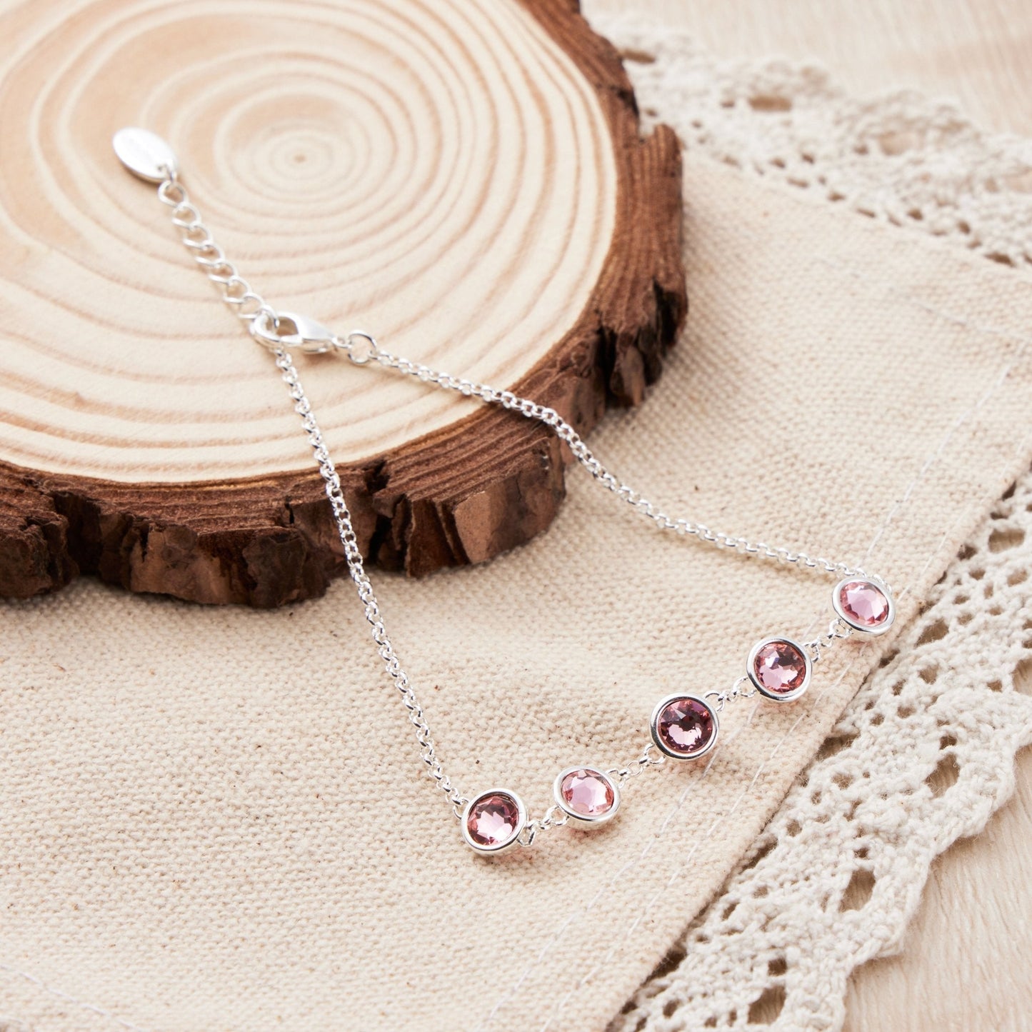 October Birthstone Bracelet Created with Tourmaline Zircondia® Crystals