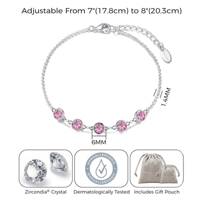 October Birthstone Bracelet Created with Tourmaline Zircondia® Crystals