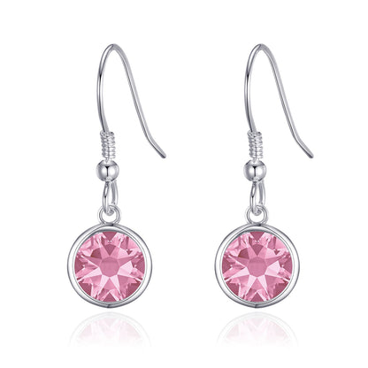 October Birthstone Drop Earrings Created with Tourmaline Zircondia® Crystals