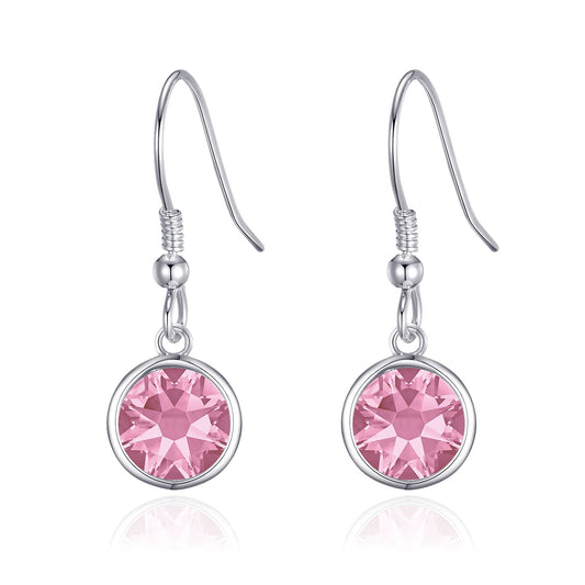 October Birthstone Drop Earrings Created with Tourmaline Zircondia® Crystals