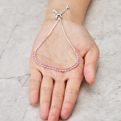 October Birthstone Friendship Bracelet with Tourmaline Zircondia® Crystals