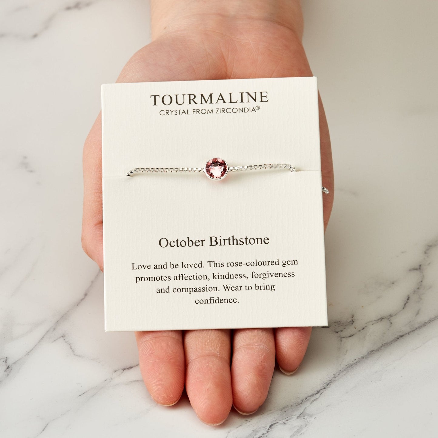 October (Tourmaline) Birthstone Bracelet Created with Zircondia® Crystals