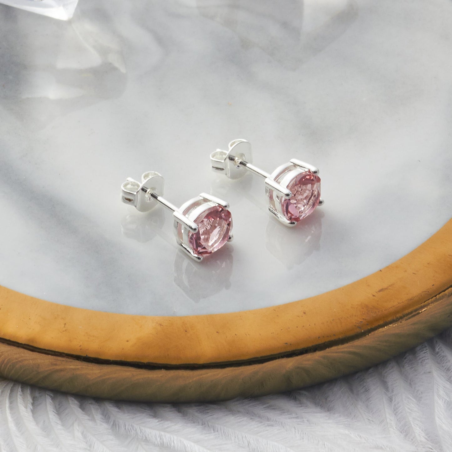 October (Tourmaline) Birthstone Earrings Created with Zircondia® Crystals