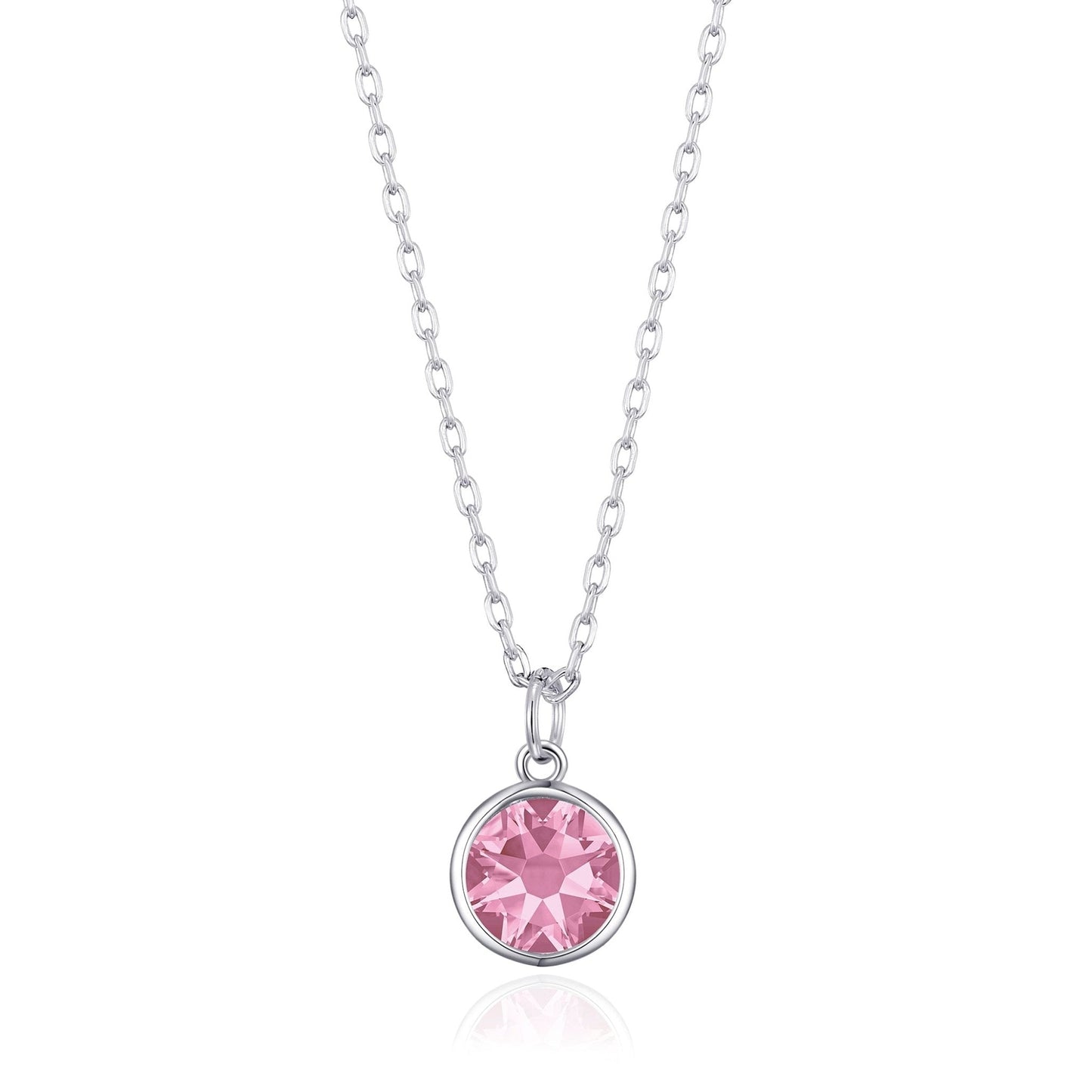 October (Tourmaline) Birthstone Necklace Created with Zircondia® Crystals