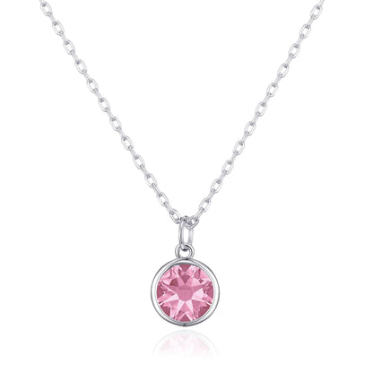 October (Tourmaline) Birthstone Necklace Created with Zircondia® Crystals