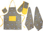 OLIVIA ROCCO Kitchen Sets With Apron Double Oven Gloves Towel Set Oven Mitts Pot Holder