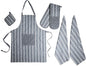 OLIVIA ROCCO Kitchen Sets With Apron Double Oven Gloves Towel Set Oven Mitts Pot Holder