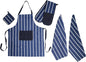 OLIVIA ROCCO Kitchen Sets With Apron Double Oven Gloves Towel Set Oven Mitts Pot Holder