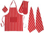 OLIVIA ROCCO Kitchen Sets With Apron Double Oven Gloves Towel Set Oven Mitts Pot Holder