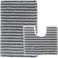 OLIVIA ROCCO Amalfi 2 Piece Bath Mat Set 100% Cotton Jumbo Plush Absorbent Pedestal Bath