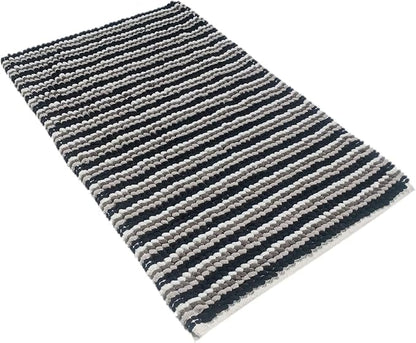 OLIVIA ROCCO Amalfi 2 Piece Bath Mat Set 100% Cotton Jumbo Plush Absorbent Pedestal Bath