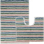 OLIVIA ROCCO Amalfi 2 Piece Bath Mat Set 100% Cotton Jumbo Plush Absorbent Pedestal Bath