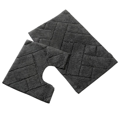 Tapis de bain et contour de WC Bali Ensemble Luxueux en coton super absorbant extra doux pour le confort et le style de votre salle de bain, disponible en plusieurs couleurs par OLIVIA ROCCO