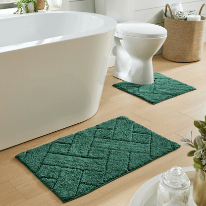 Tapis de bain et contour de WC Bali Ensemble Luxueux en coton super absorbant extra doux pour le confort et le style de votre salle de bain, disponible en plusieurs couleurs par OLIVIA ROCCO