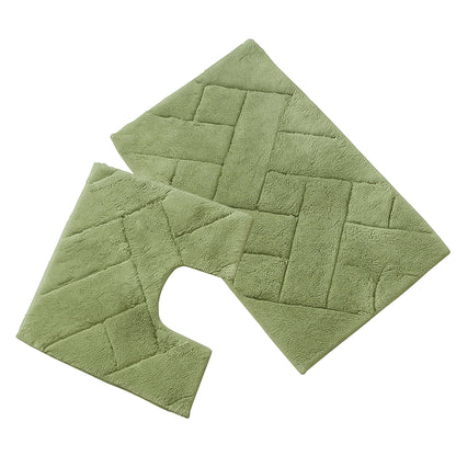 Tapis de bain et contour de WC Bali Ensemble Luxueux en coton super absorbant extra doux pour le confort et le style de votre salle de bain, disponible en plusieurs couleurs par OLIVIA ROCCO