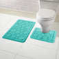 OLIVIA ROCCO Cali Bubbles 2 Piece Duck Egg Bath Mat and Pedestal Set Non Slip Super Soft Easy-Care Home Essential