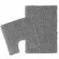 Como Ensemble 2 Pièces Tapis de Bain et Contour de WC Gris Antidérapant Super Absorbant en Coton Tapis de Salle de Bain par OLIVIA ROCCO