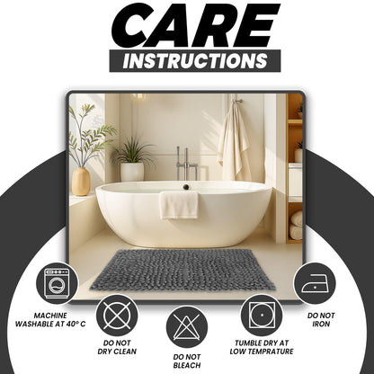 OLIVIA ROCCO Jumbo Loop Bath Mat Non Slip Water Absorbent Rug Easy-Care Hotel-Quality Textile