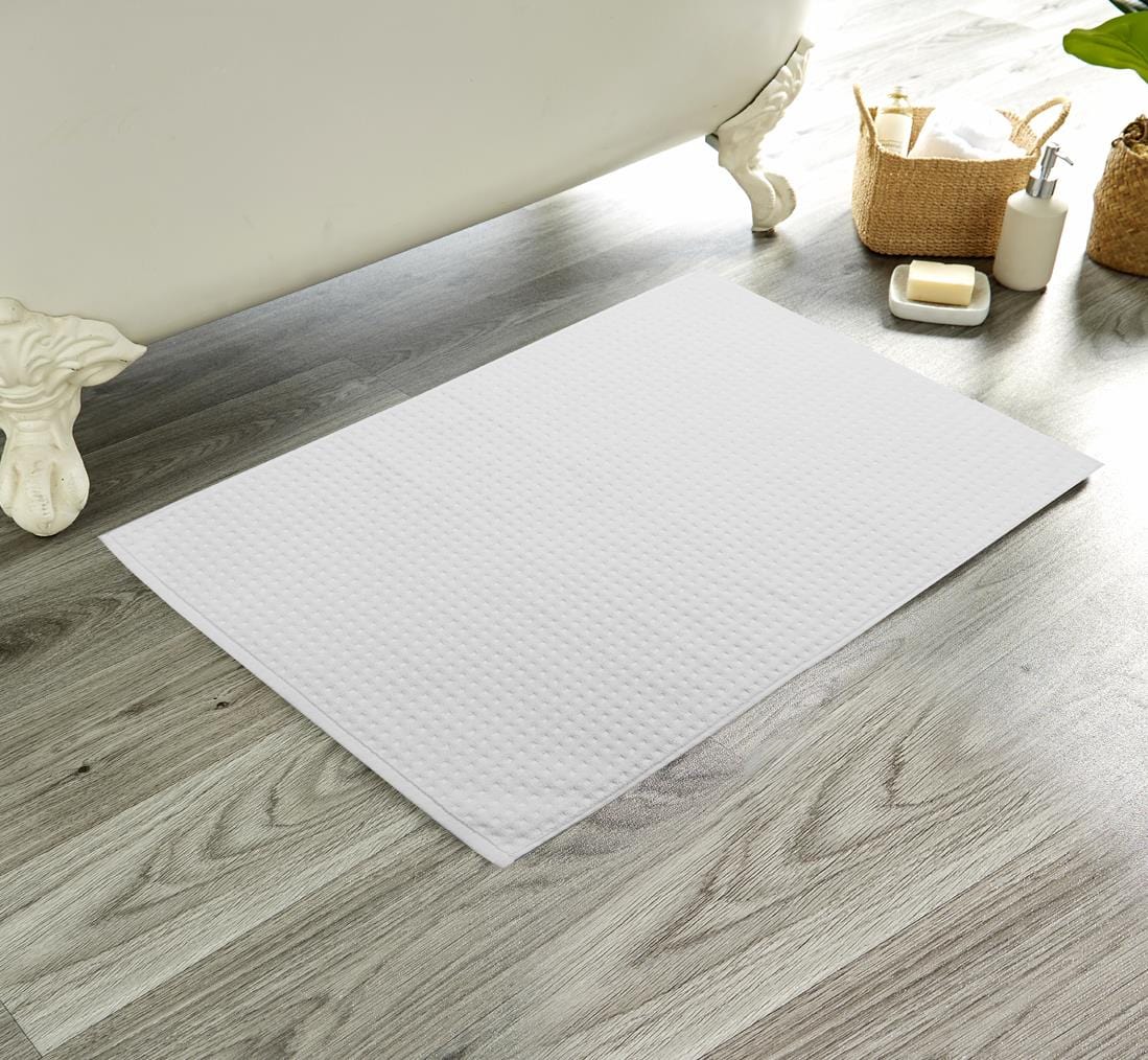 Tapis de bain OLIVIA ROCCO Luxe en coton profond ultra-doux, faits à la main, écologiques, absorbants, séchage rapide, en coton de qualité supérieure pour la décoration de salle de bain