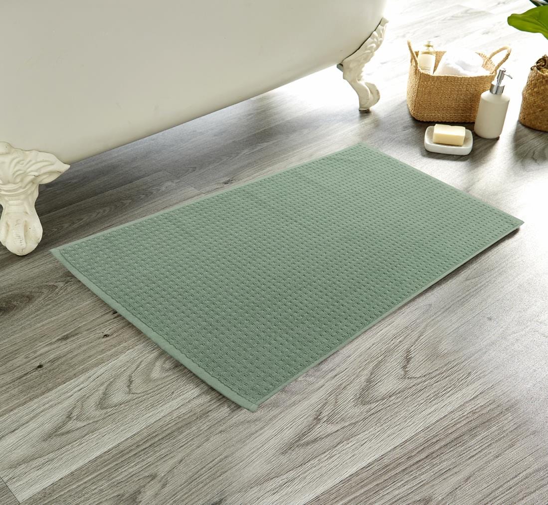 Tapis de bain OLIVIA ROCCO Luxe en coton profond ultra-doux, faits à la main, écologiques, absorbants, séchage rapide, en coton de qualité supérieure pour la décoration de salle de bain