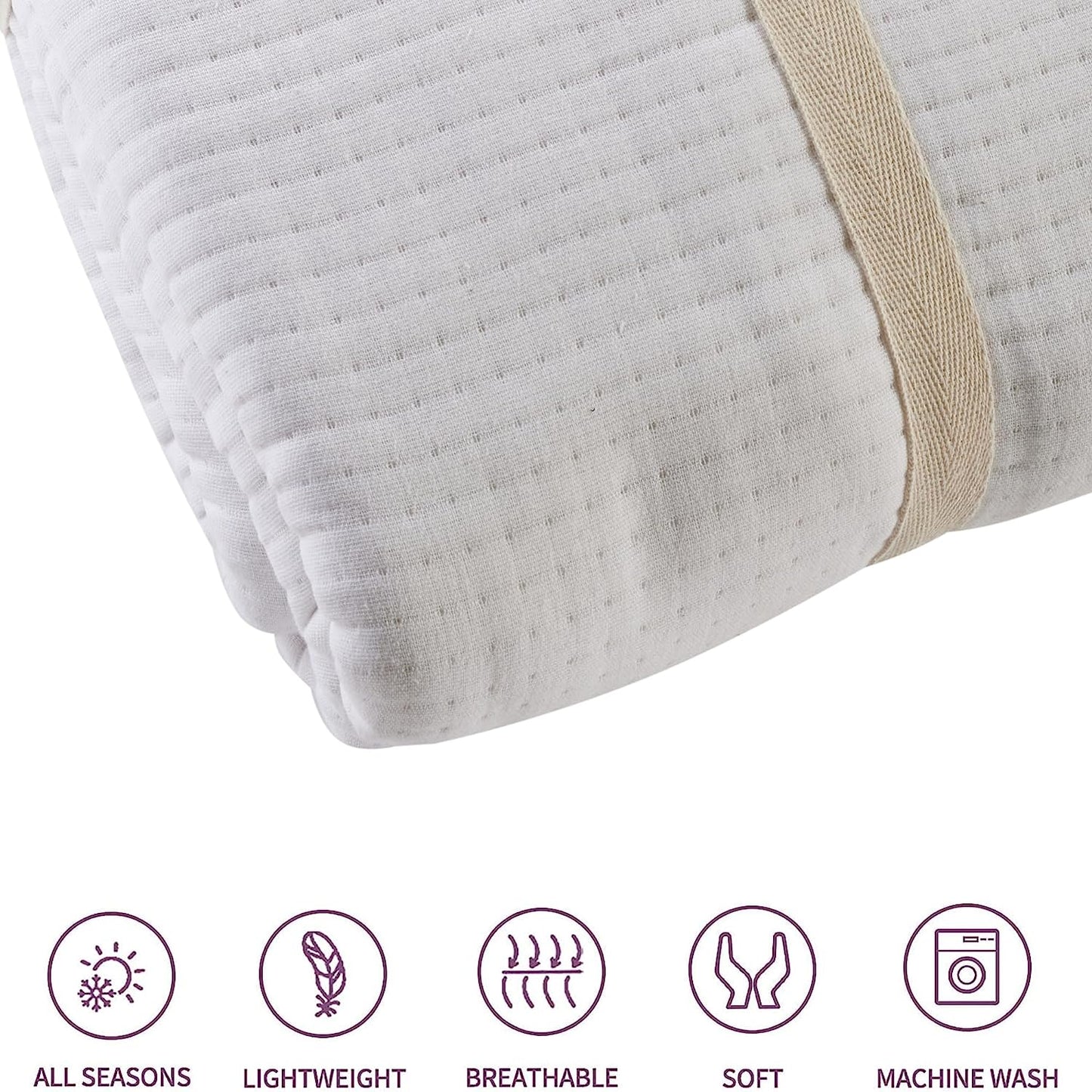 Jeté de lit matelassé Hotel Collection 240 x 260 cm en coton durable Doux et résistant Parure de lit blanche et grise pour une décoration de chambre élégante par OLIVIA ROCCO