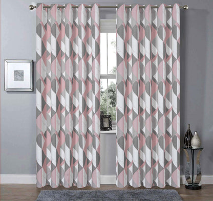 OLIVIA ROCCO Blackout Thermal Curtains Check Marble Design Light Blocking Panels Multiple