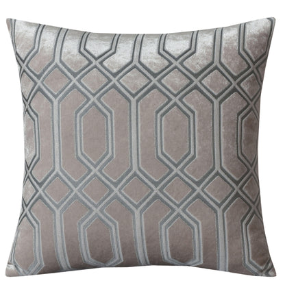 OLIVIA ROCCO Luxe Geo Velvet Cushion Covers 2 Pack Champagne Geometric Decorative