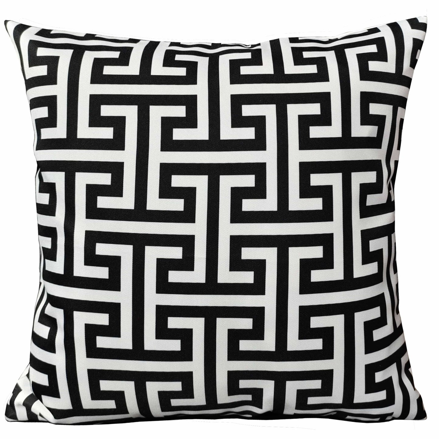 Coussins noirs respirants et imperméables Milano, garnis de fibres creuses, 43x43cm, pour banc de jardin, canapé extérieur ou usage intérieur, par OLIVIA ROCCO