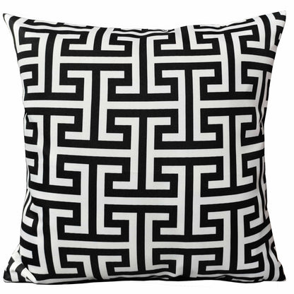 Coussins noirs respirants et imperméables Milano, garnis de fibres creuses, 43x43cm, pour banc de jardin, canapé extérieur ou usage intérieur, par OLIVIA ROCCO