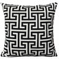 Coussins noirs respirants et imperméables Milano, garnis de fibres creuses, 43x43cm, pour banc de jardin, canapé extérieur ou usage intérieur, par OLIVIA ROCCO